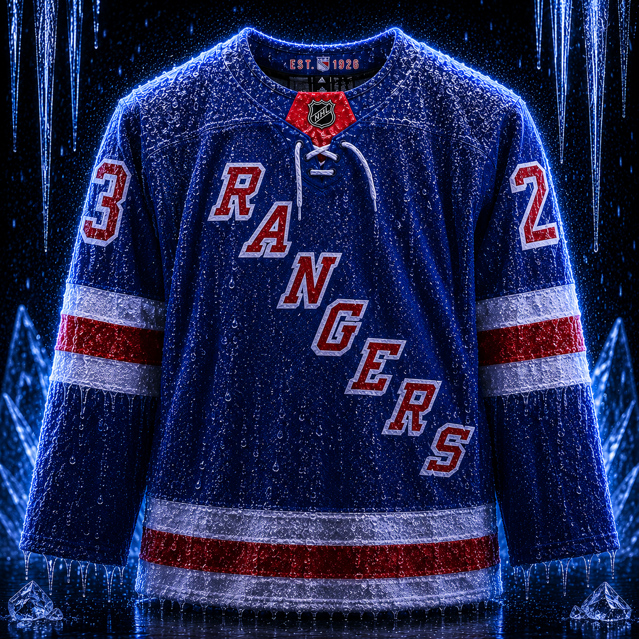 Adam Fox New York Rangers Autographed Blue Adidas Authentic Jersey - Image 2