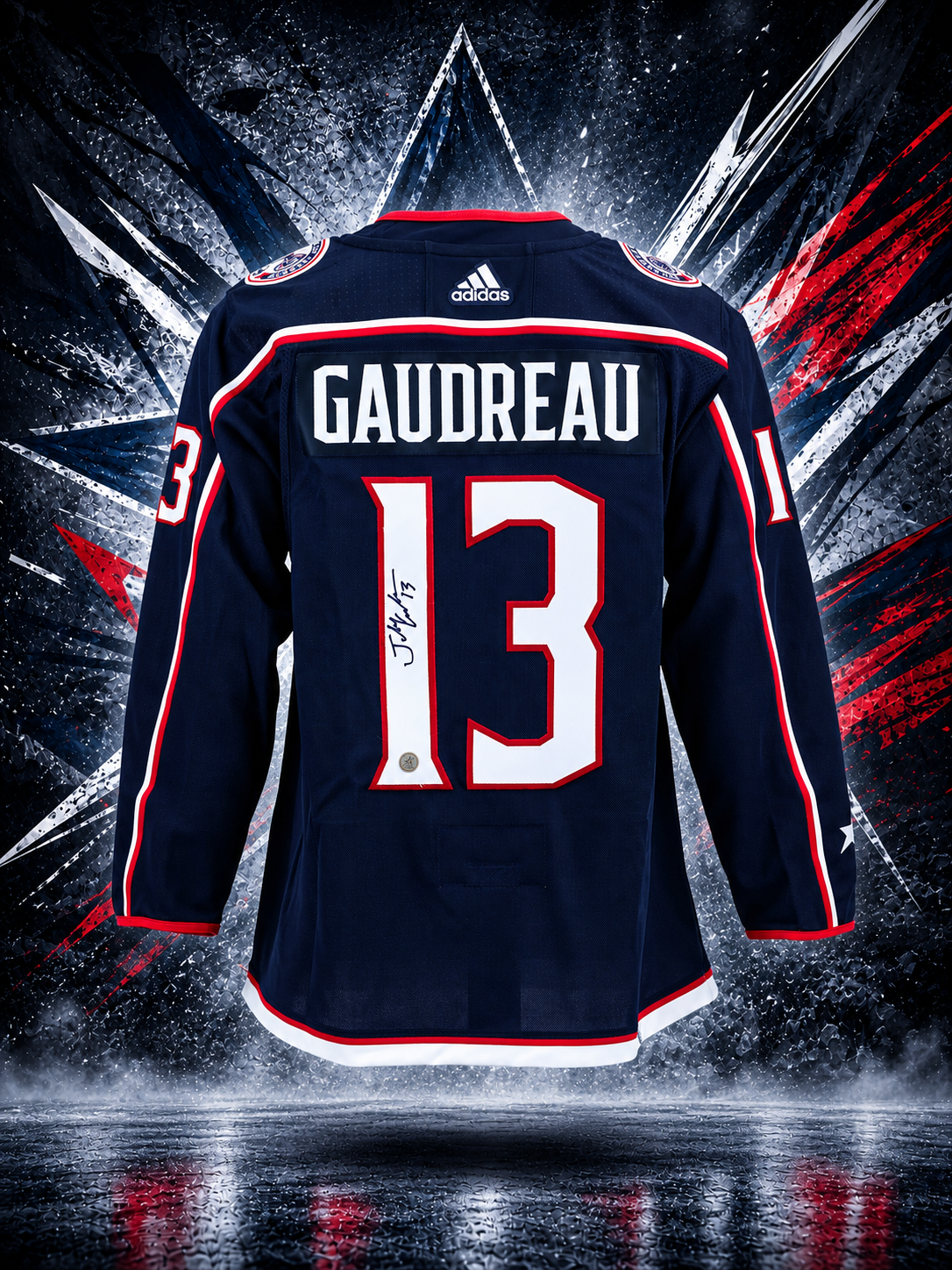Johnny Gaudreau Autographed Columbus Blue Jackets Adidas Jersey