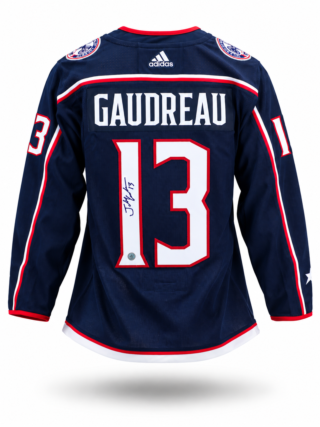 Johnny Gaudreau Autographed Columbus Blue Jackets Adidas Jersey - Image 4
