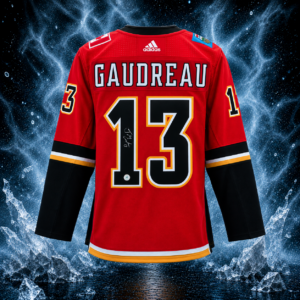 Johnny Gaudreau Calgary Flames Autographed Black Logo Adidas Jersey