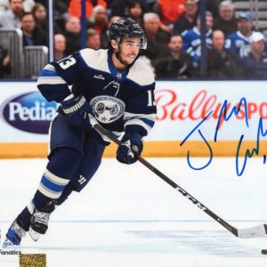 Johnny Gaudreau Columbus Blue Jackets In Memoriam Autographed 8x10 Photo