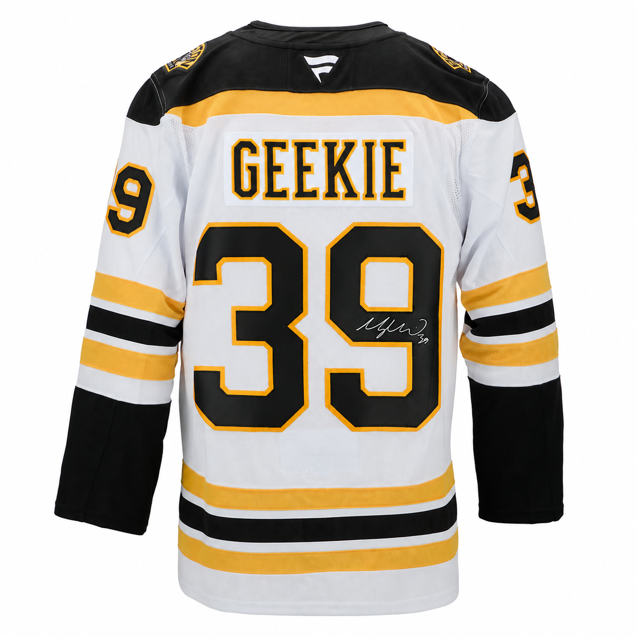Morgan Geekie Boston Bruins Autographed White Fanatics Premium Jersey - Image 3