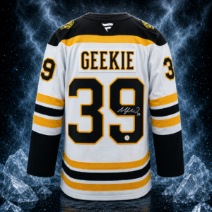 Morgan Geekie Boston Bruins Autographed White Fanatics Premium Jersey