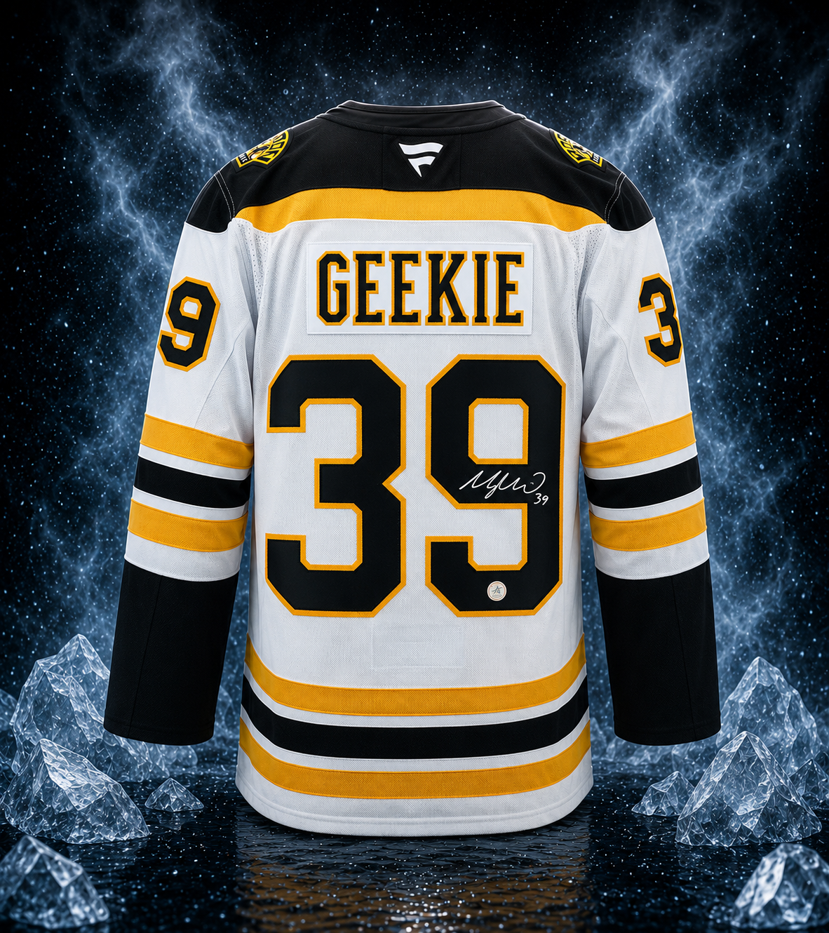 Morgan Geekie Boston Bruins Autographed White Fanatics Premium Jersey