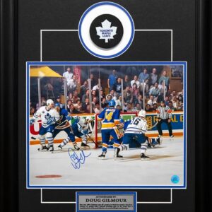 Doug Gilmour Toronto Maple Leafs Autographed Wrap Around 20x24 Puck Frame