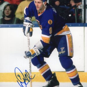 Doug Gilmour St. Louis Blues Autographed Blue Jersey 8x10 Photo