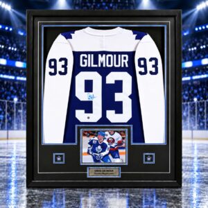Doug Gilmour Signed Jersey Framed Toronto Maple Leafs Replica Blue Vintage Fanatics