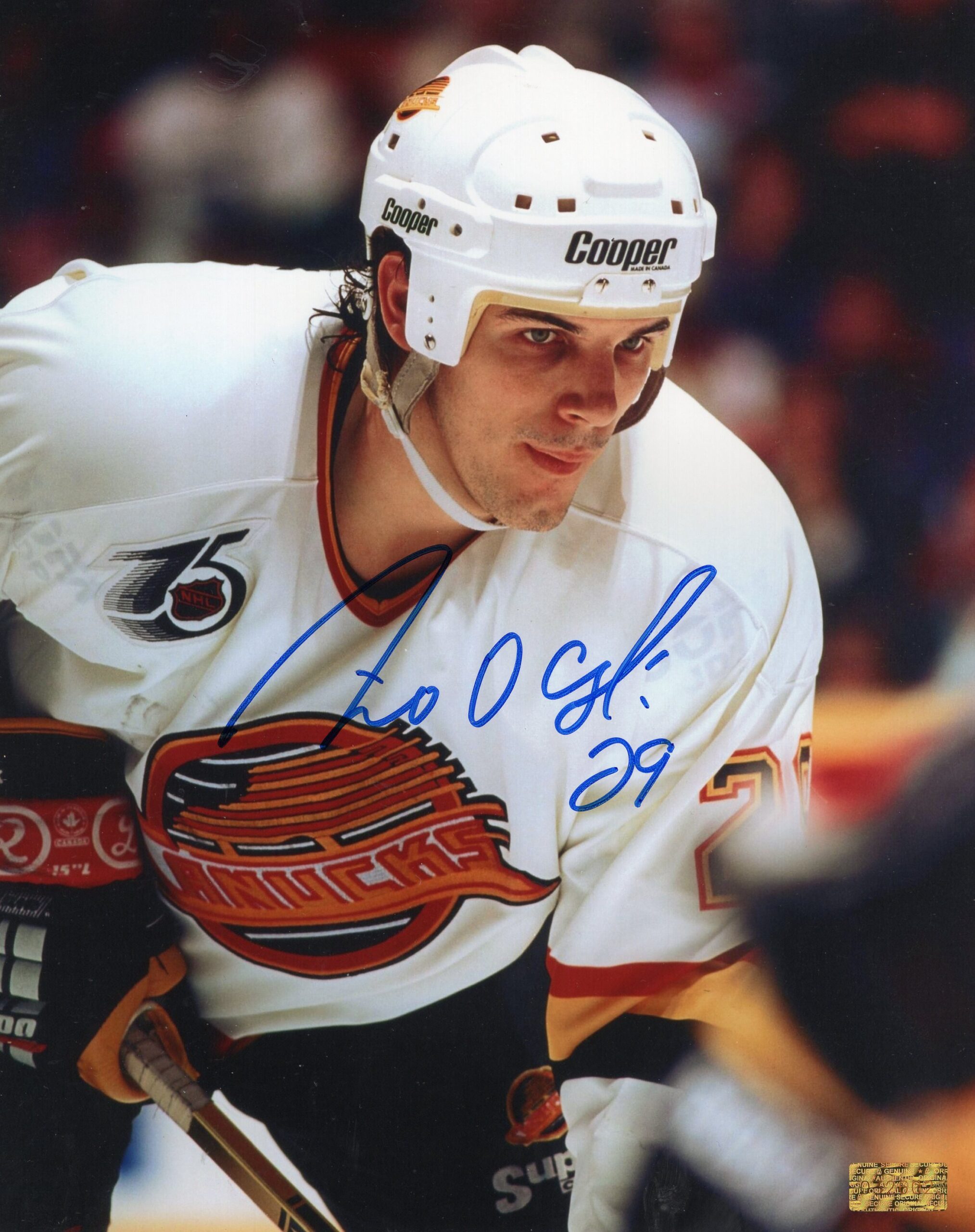 Gino Odjick Vancouver Canucks Algonquin Warrior Autographed 8x10 Photo