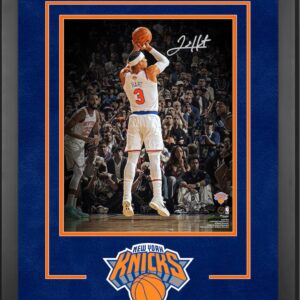 Josh Hart New York Knicks Autographed 2026 NBA Finals Champions Deluxe Framed 16" x 20" Action Spotlight Photograph