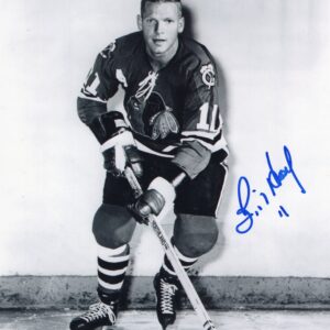 Bill Hay Chicago Blackhawks Black & White Autographed 8x10 Photo