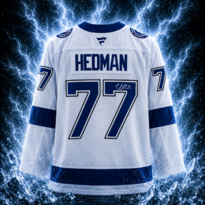 Victor Hedman Tampa Bay Lightning Autographed White Fanatics Premium Jersey