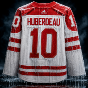 Jonathan Huberdeau Calgary Flames Autographed 2023 Heritage Classic adidas Authentic Jersey