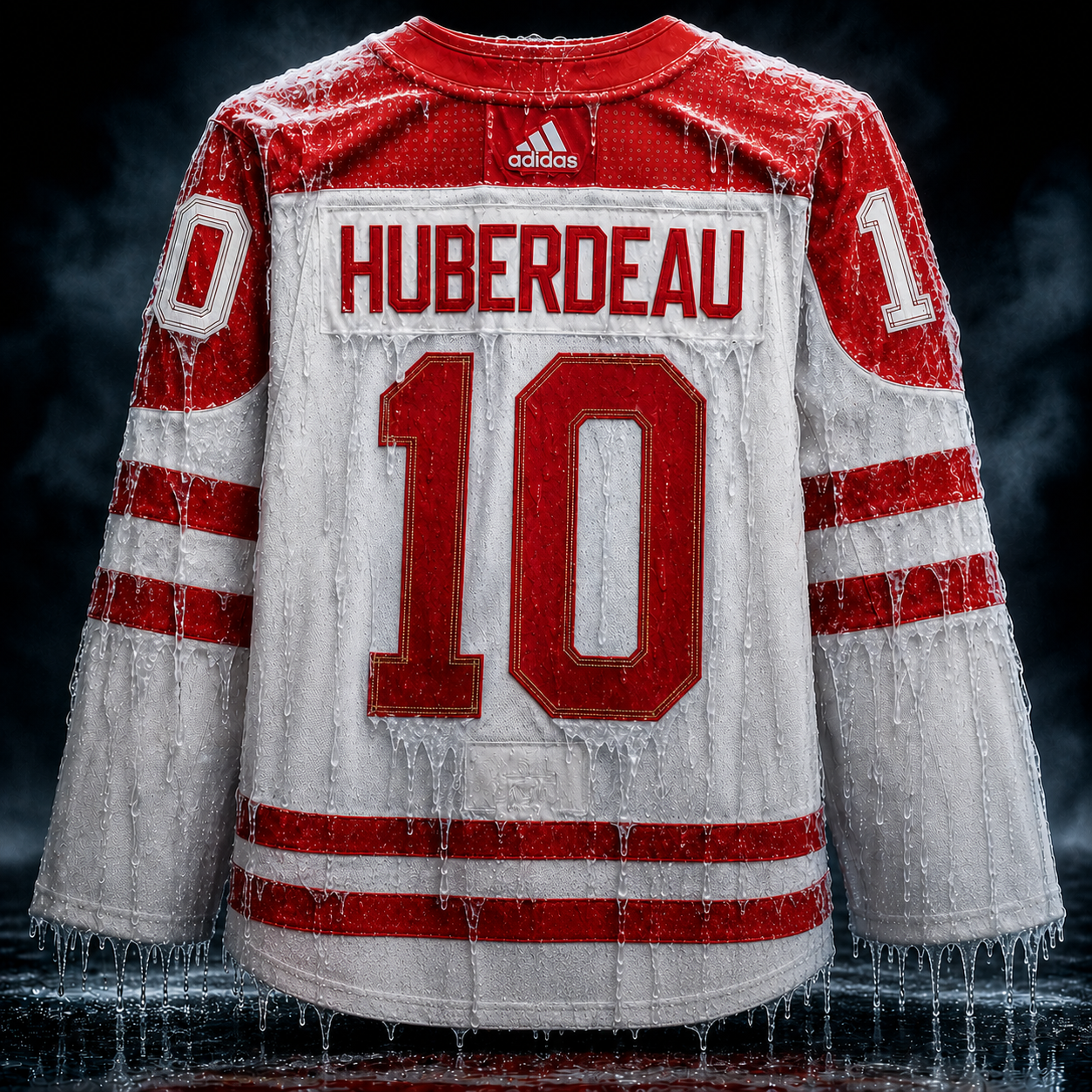 Jonathan Huberdeau Calgary Flames Autographed 2023 Heritage Classic adidas Authentic Jersey