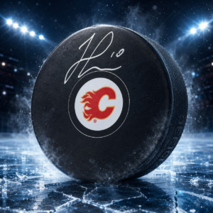 Jonathan Huberdeau Calgary Flames Autographed Official Game Puck