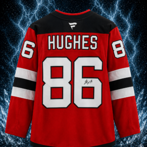 Jack Hughes New Jersey Devils Autographed Red Fanatics Authentic Pro Jersey
