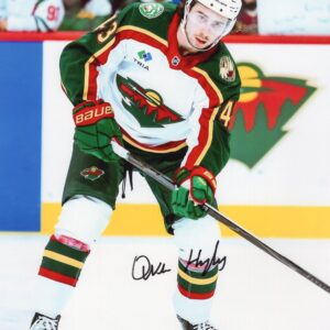 Quinn Hughes Minnesota Wild Autographed Vintage Jersey 8x10 Photo