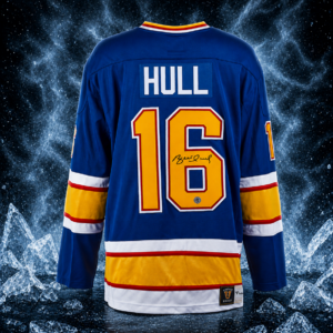 Brett Hull Autographed St Louis Blues Throwback Breakaway Jersey