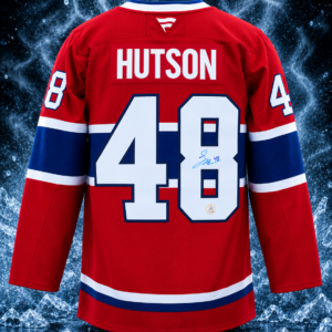Lane Hutson Autographed Montreal Canadiens Fanatics Premium Jersey
