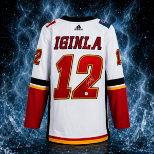 Jarome Iginla Autographed Calgary Flames White adidas Jersey