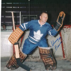 Jonny Bower Toronto Maple Leafs Classic Blue Jersey Autographed 8x10 Photo