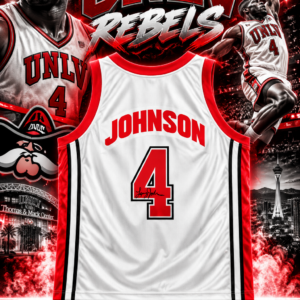 Larry Johnson UNLV Rebels Autographed White Mitchell & Ness 1989 Authentic Jersey