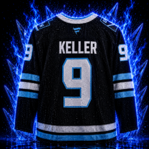Clayton Keller Utah Mammoth Game-Used #9 Black Jersey Worn During Round One of the 2026 Stanley Cup Playoffs vs. Vegas Golden Knights