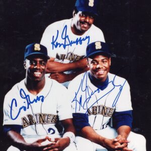 Ken, Ken Jr, Craig Griffey Seattle Mariners Autographed 8x10 Photo