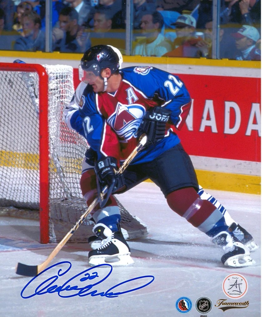 Claude Lemieux Autographed Colorado Avalanche Game Action 8x10 Photo