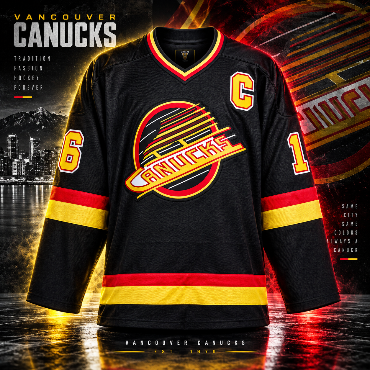 Trevor Linden Autographed Vancouver Canucks Black Fanatics Throwback Jersey - Image 2