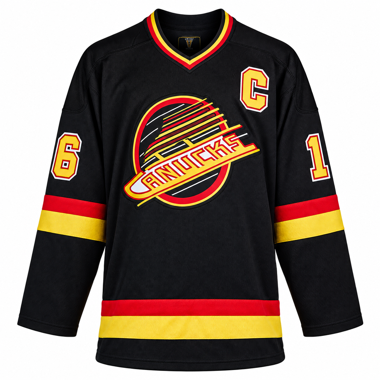 Trevor Linden Autographed Vancouver Canucks Black Fanatics Throwback Jersey - Image 3