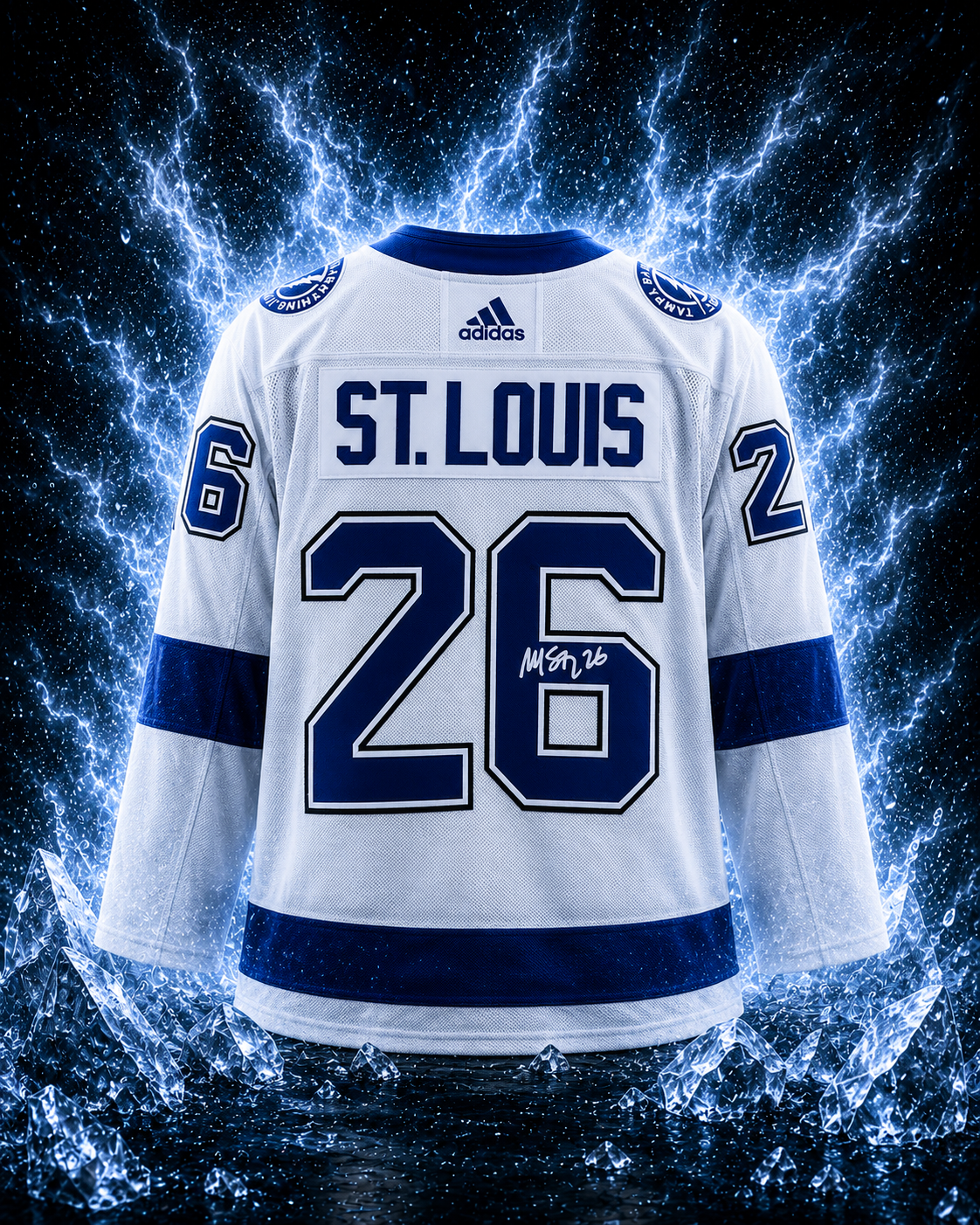 Martin St. Louis Tampa Bay Lightning Autographed White adidas Jersey