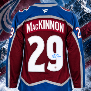 Nathan Mackinnon Colorado Avalanche Autographed Fanatics On Ice Authentic Jersey
