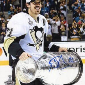 Evgeni Malkin Pittsburgh Penguins Autographed Stanley Cup Champs 8x10 Photo