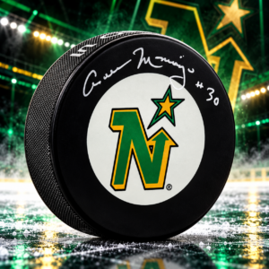 Cesare Maniago Minnesota North Stars Autographed Hockey Puck