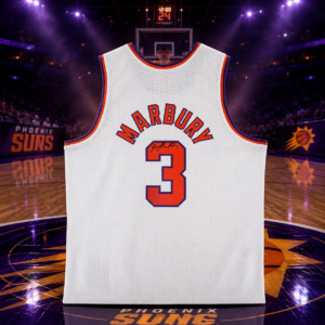 Stephon Marbury Phoenix Suns Autographed Mitchell & Ness 2002-03 White Alternative Swingman Jersey