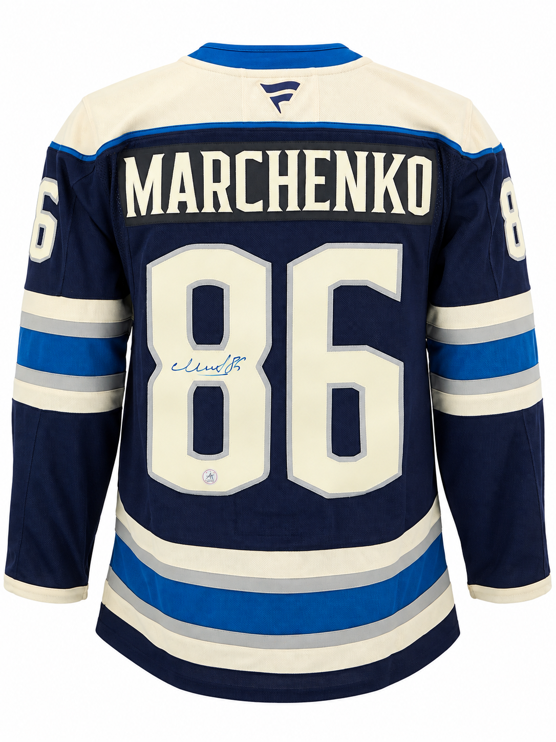 Kirill Marchenko Columbus Blue Jackets Autographed Alt Cannon Fanatics Premium Jersey - Image 4