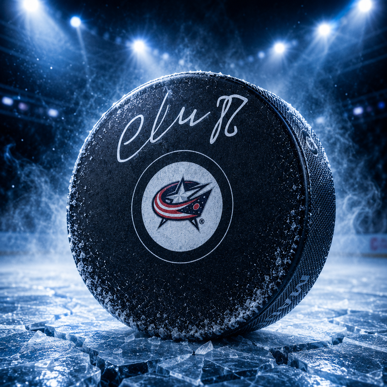 Kirill Marchenko Columbus Blue Jackets Autographed Hockey Puck