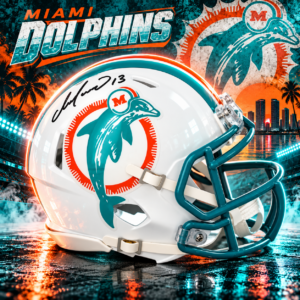 Dan Marino Miami Dolphins Autographed Riddell 1980-1996 Throwback Speed Mini Helmet