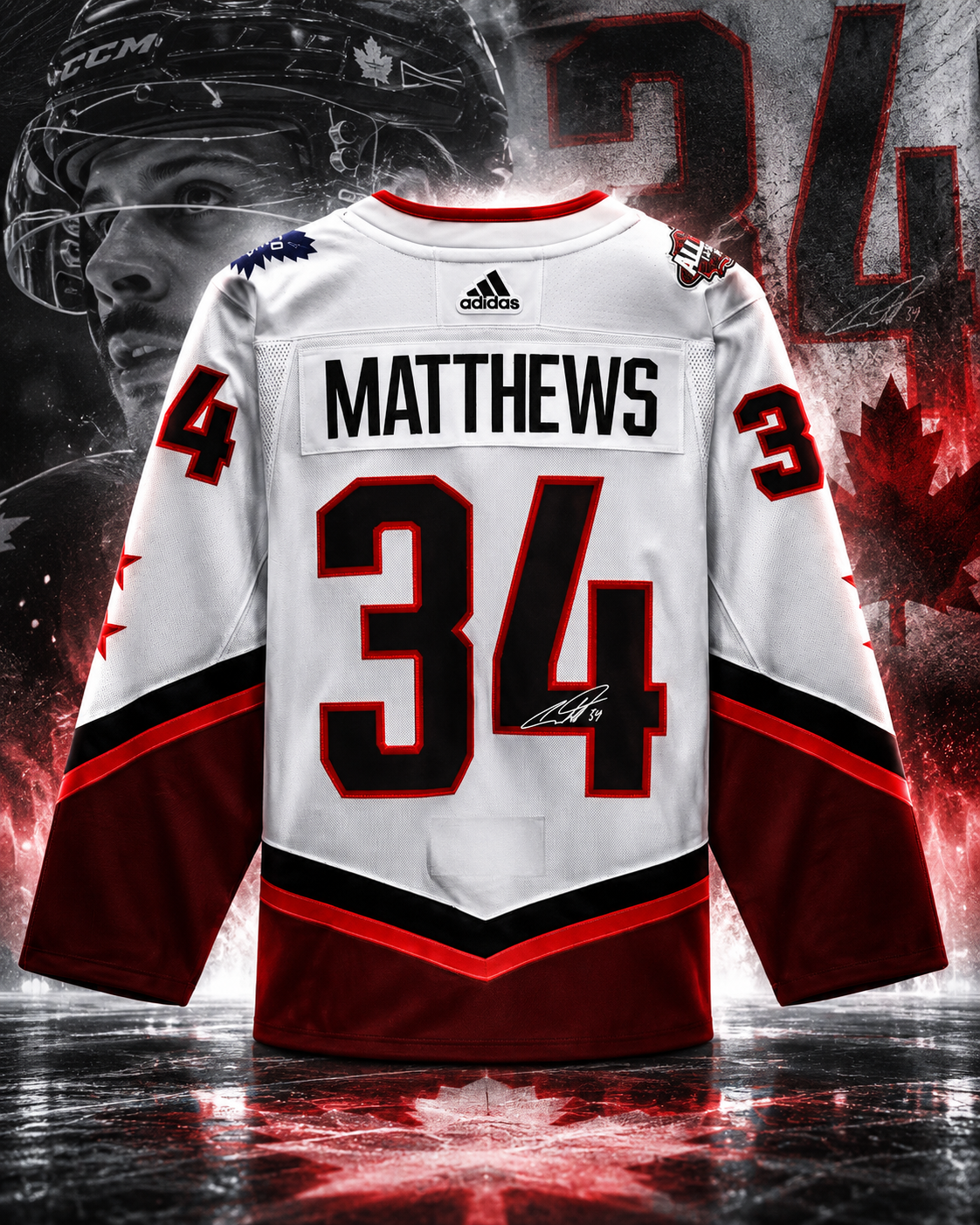 Auston Matthews White Toronto Maple Leafs Autographed 2022 NHL All-Star Game Adidas Authentic Jersey