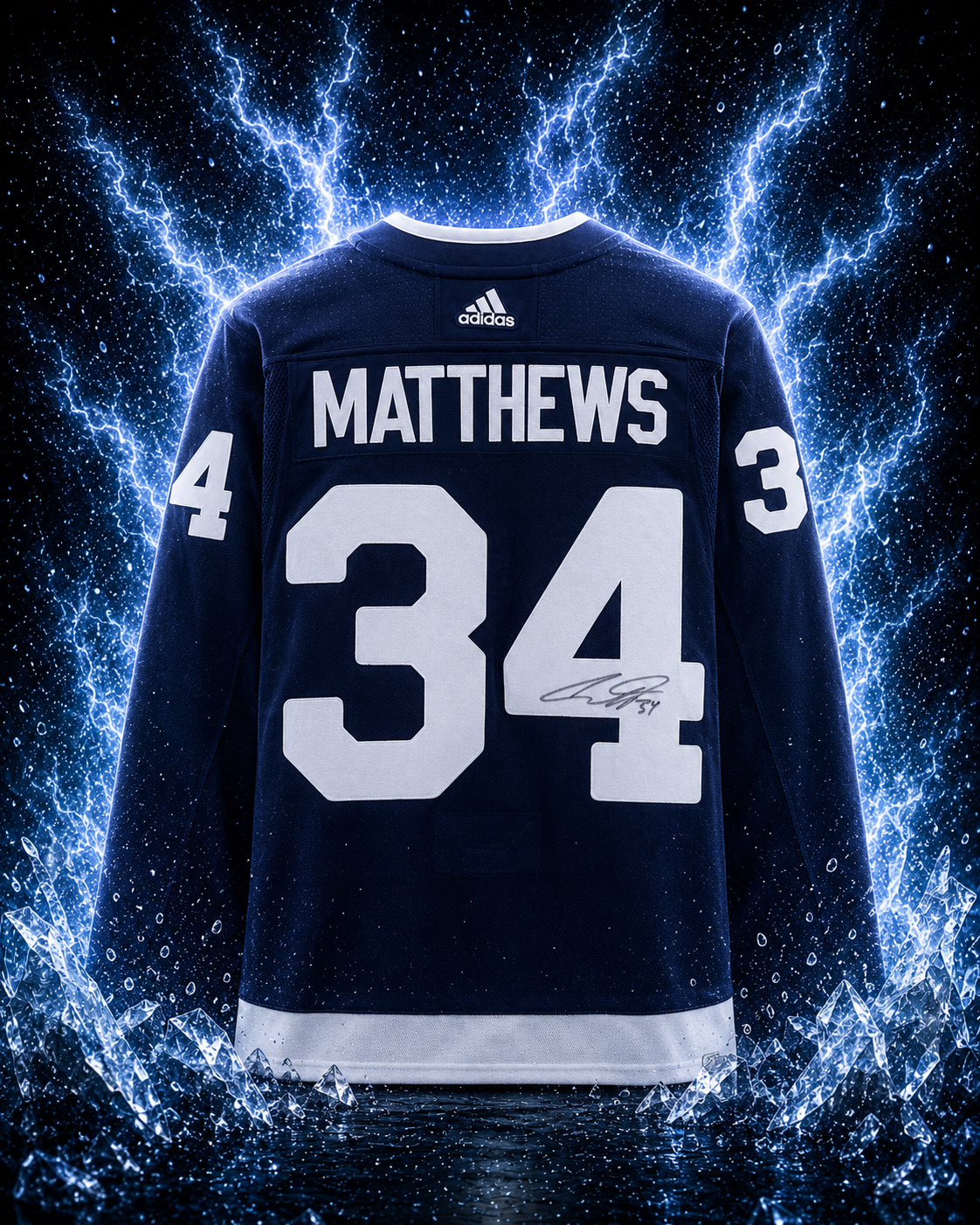 Auston Matthews Navy Toronto Maple Leafs Autographed 2022 Heritage Classic adidas Authentic Jersey