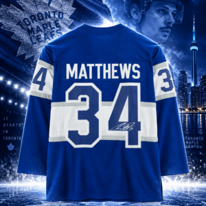 Auston Matthews Toronto Maple Leafs Autographed 2017 NHL Centennial Classic Mitchell & Ness Replica Jersey