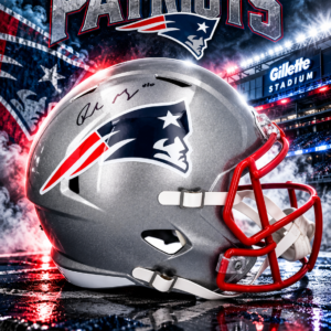 Drake Maye New England Patriots Autographed Riddell Speed Replica Helmet