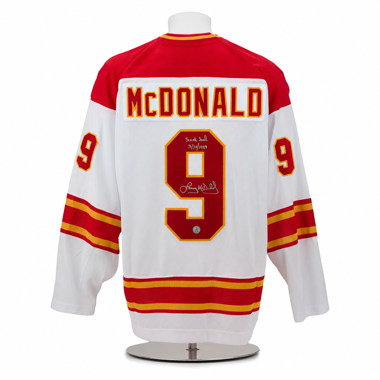 Lanny McDonald Calgary Flames Autographed Fanatics Throwback Jersey - Image 3