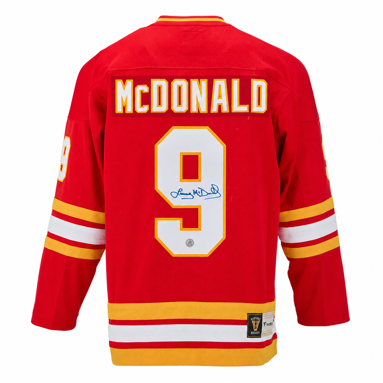 Lanny McDonald Calgary Flames Autographed Fanatics Throwback Jersey - Image 3