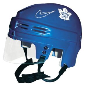 Gavin McKenna Toronto Maple Leafs Autographed Blue Mini Helmet