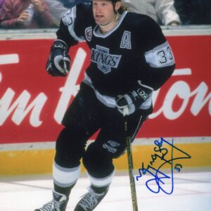 Marty McSorley Los Angeles Kings Autographed Black Jersey 8x10 Photo