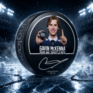 Gavin McKenna Toronto Maple Leafs Autographed 2026 NHL Draft #1 Pick Hockey Puck - Limited Edition of 126