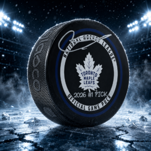 Gavin McKenna Toronto Maple Leafs Autographed Official Game Puck with "2026 #1 Pick" Inscription
