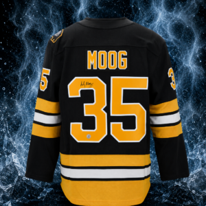 Andy Moog Signed Boston Bruins Fanatics Breakaway Jersey