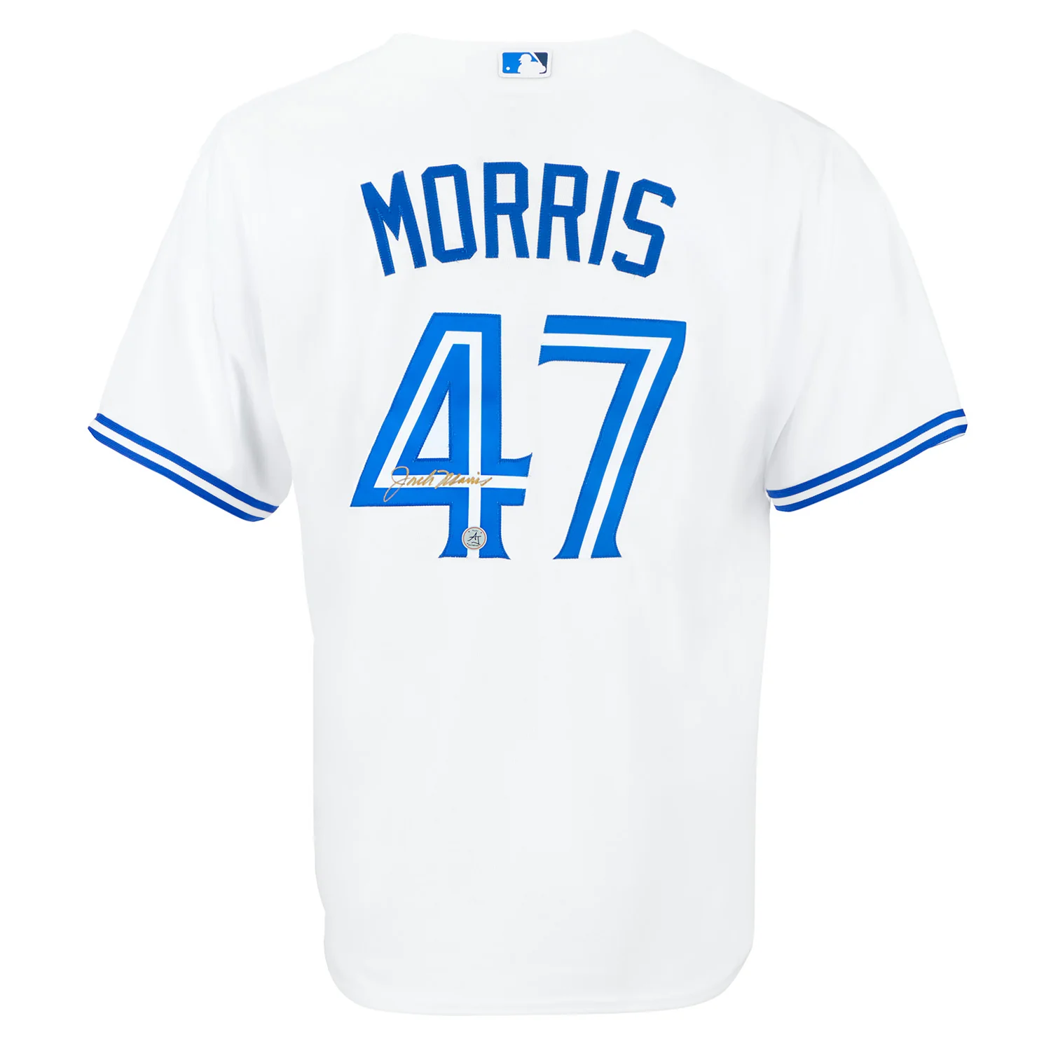 Jack Morris Autographed Toronto Blue Jays White Nike Baseball Jersey - Image 4